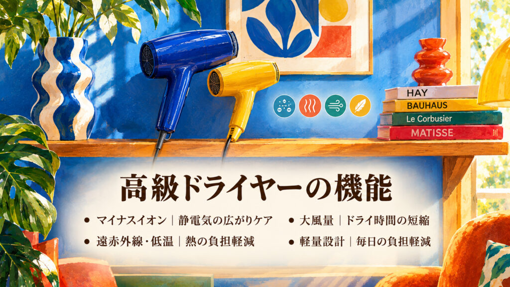 高級ドライヤーと普通ドライヤーの主な違い