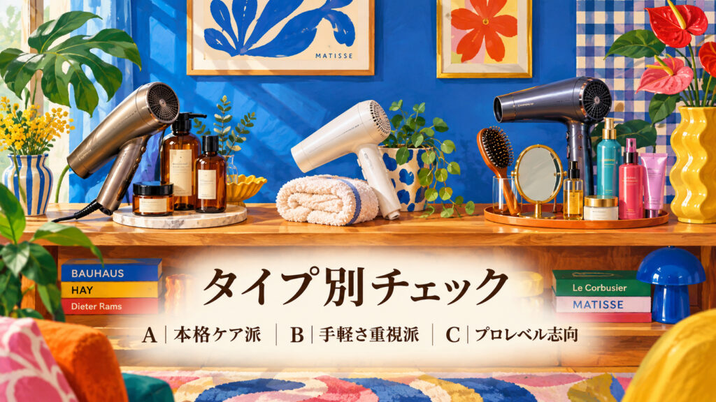 高級ドライヤーが合うタイプ別のチェックポイント