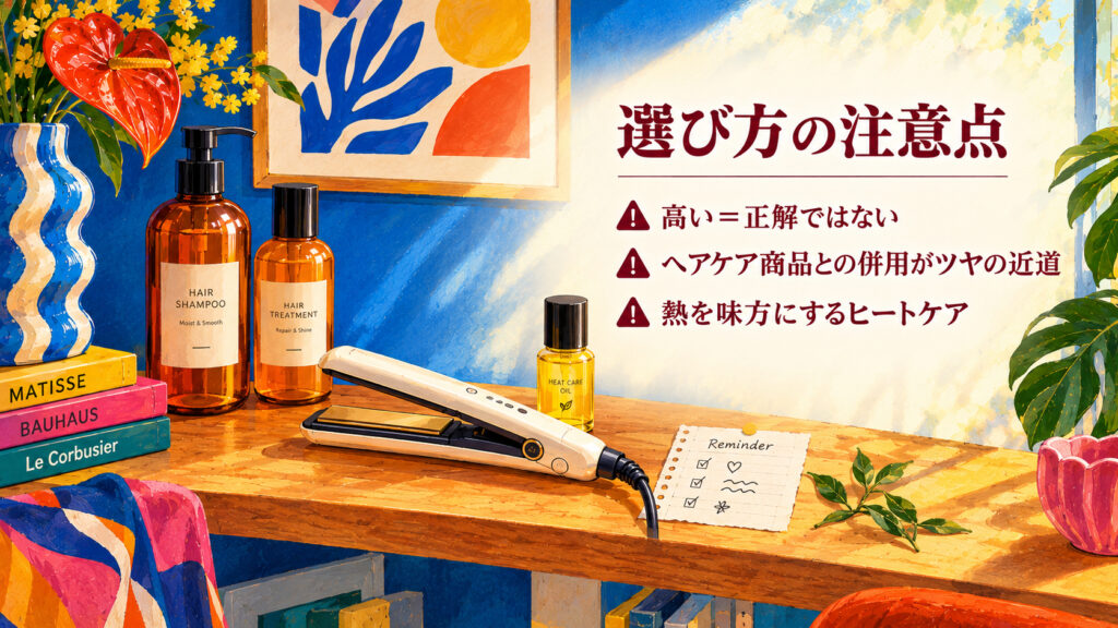 ヘアアイロン選びで失敗しないための注意点