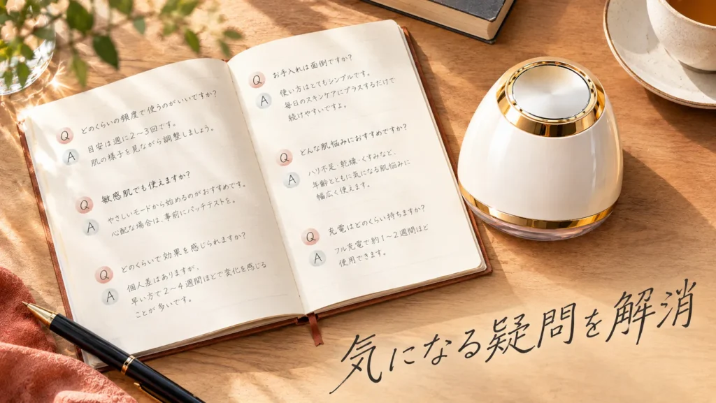 本当に効果のある美顔器のよくある疑問と答え